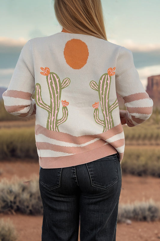 Cactus Button Front Cardigan