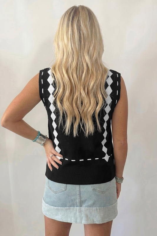 Black Western Horse Sweater