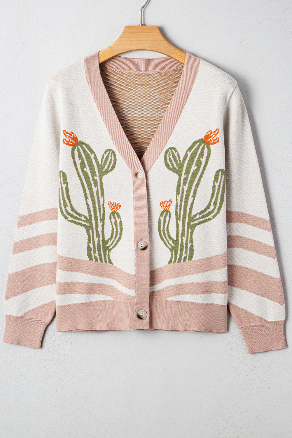 Cactus Button Front Cardigan