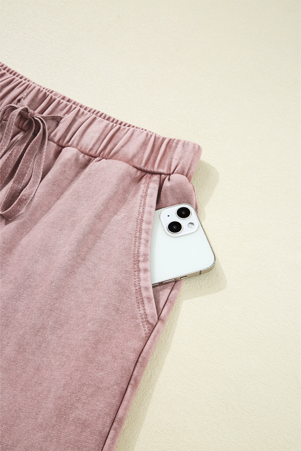 Mineral Wash Tiered Wide Leg Pants