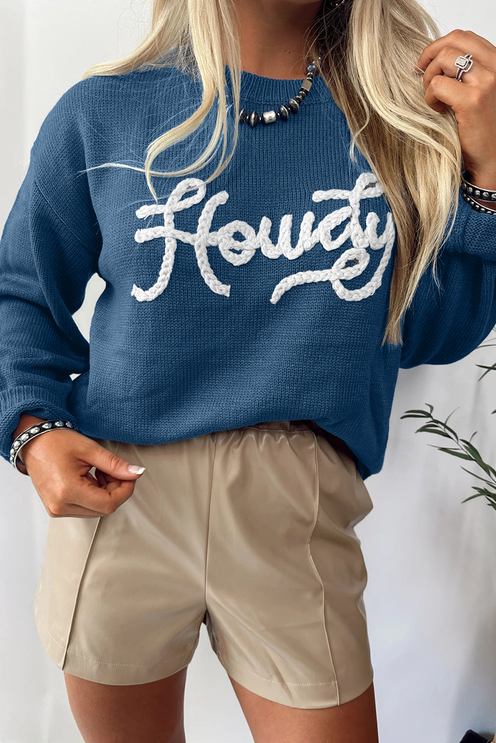 Dusk Blue Howdy Sweater