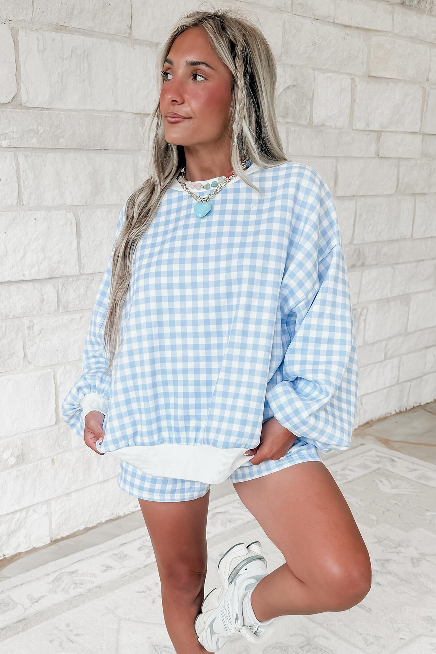 Gingham Shorts Set