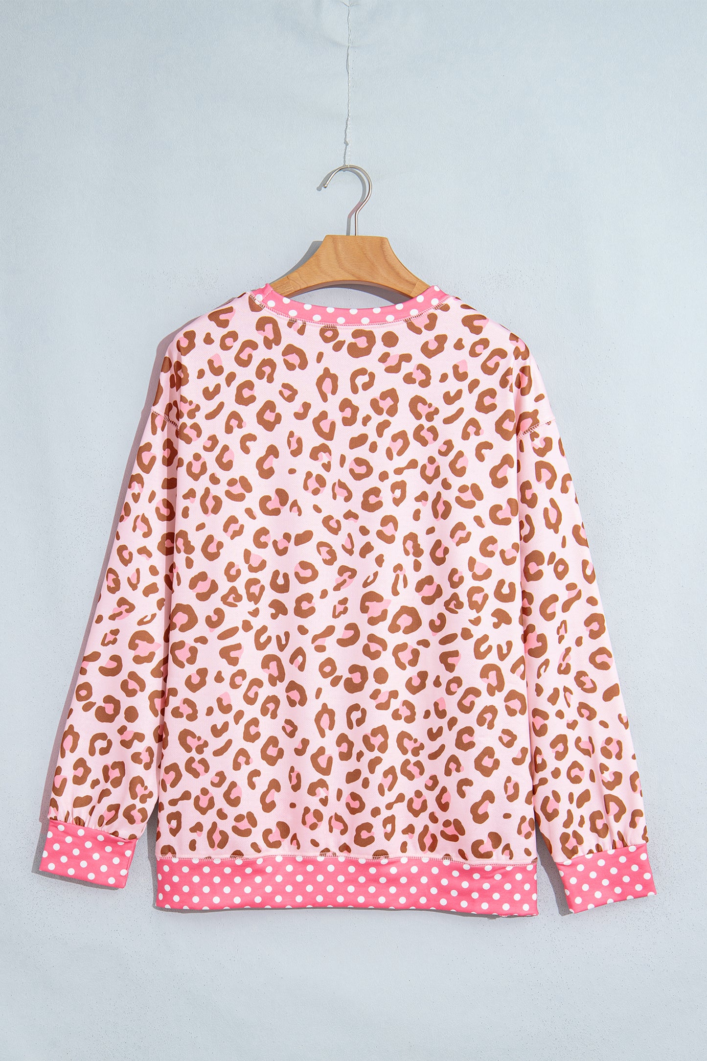 Leopard Polka Dot Trim Top