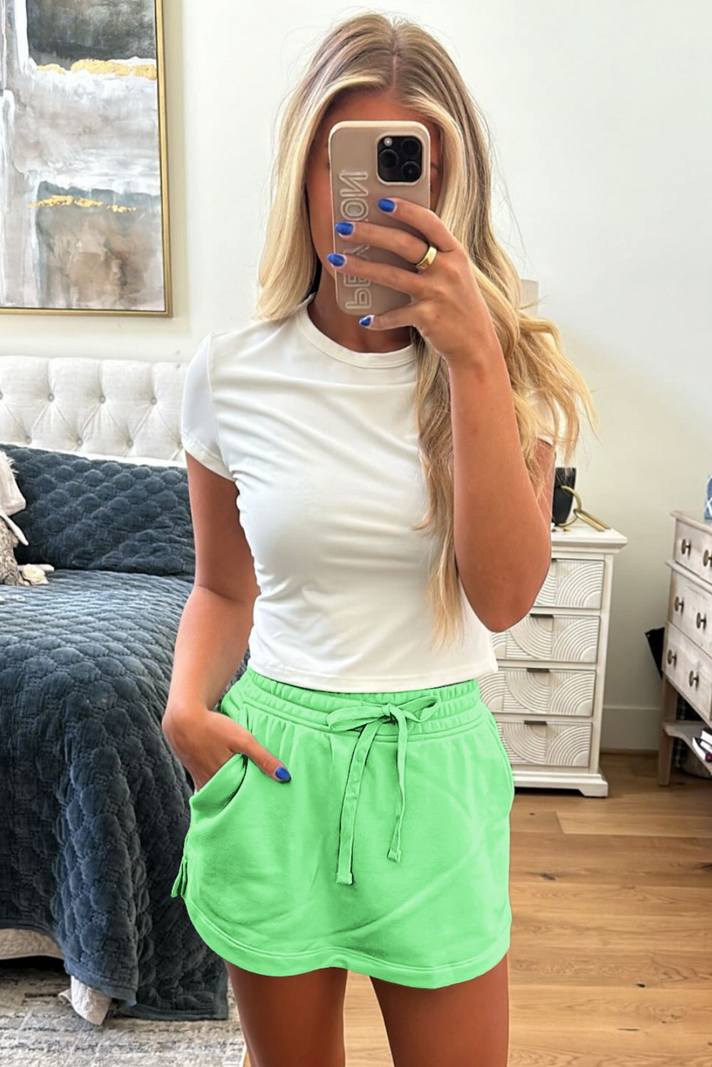 French Terry Drawstring Skort