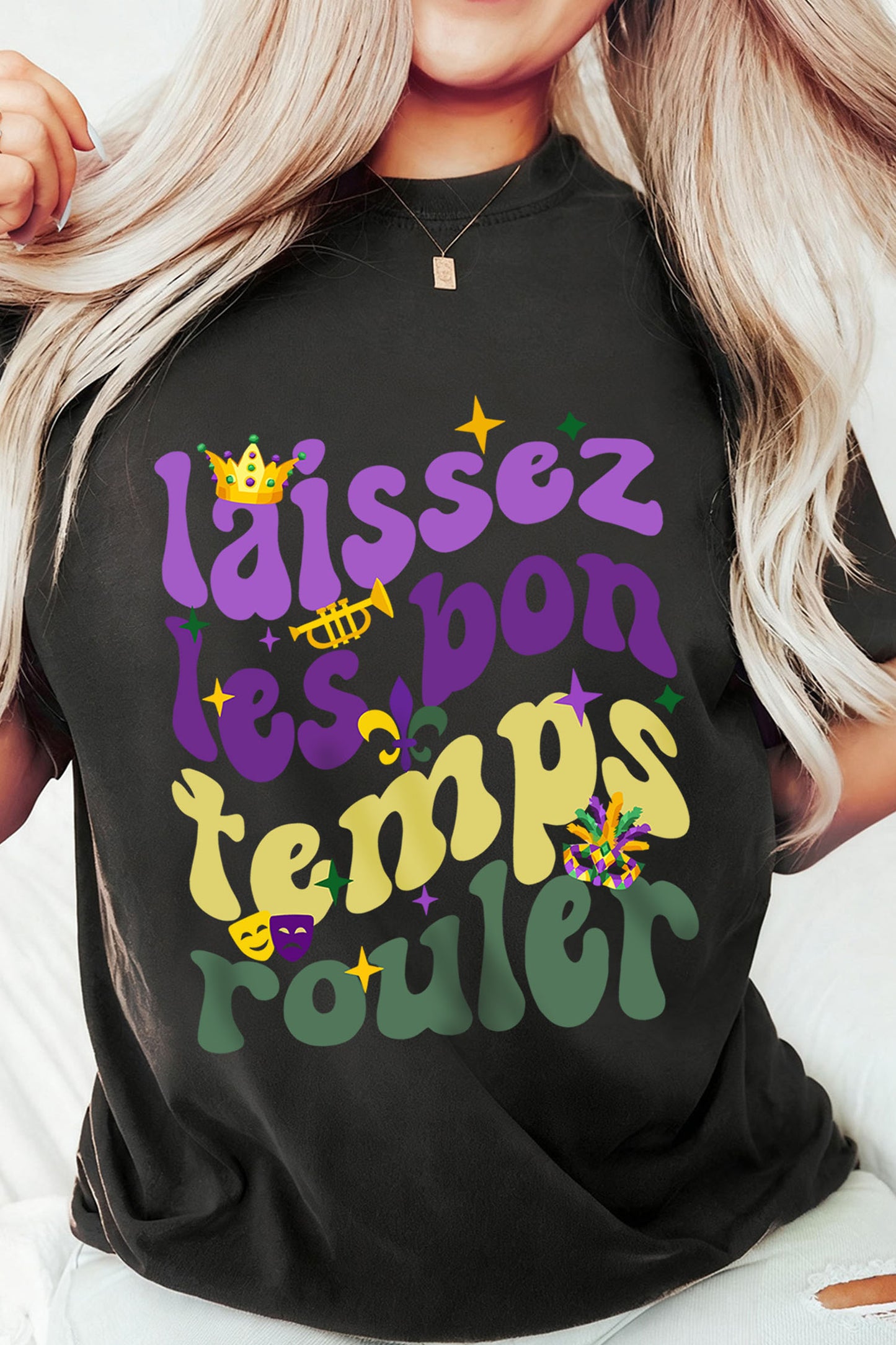Laissez Lesbon Temps Rouler Mardi Gras Tee