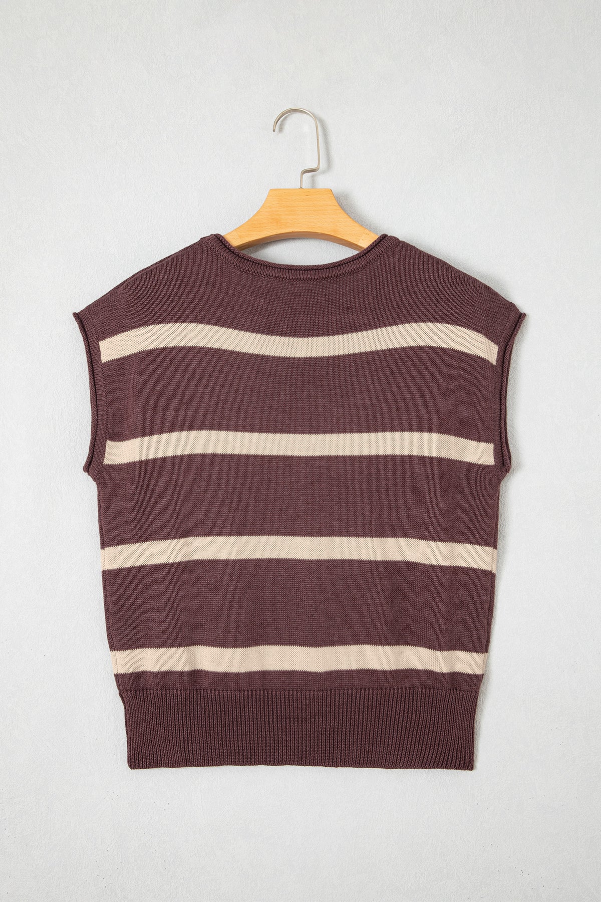 Western Stripe Short Sleeve Sweater