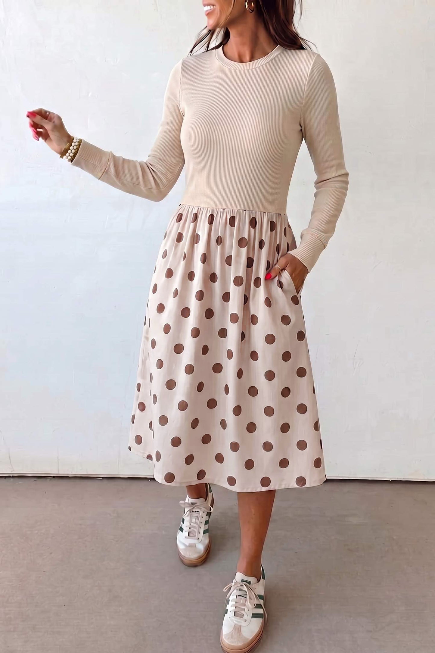 Polka Dot Midi Dress