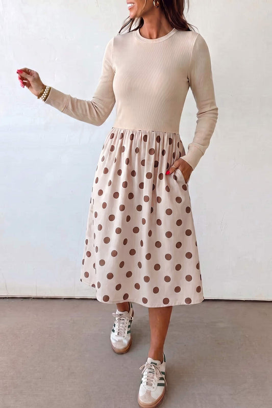 Polka Dot Midi Dress