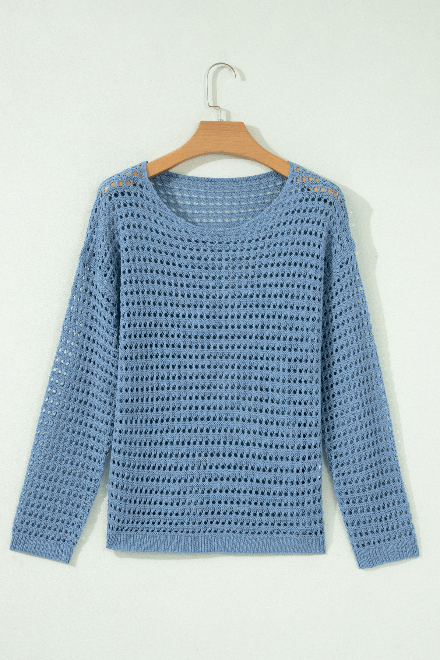 Light Blue Crochet Sweater