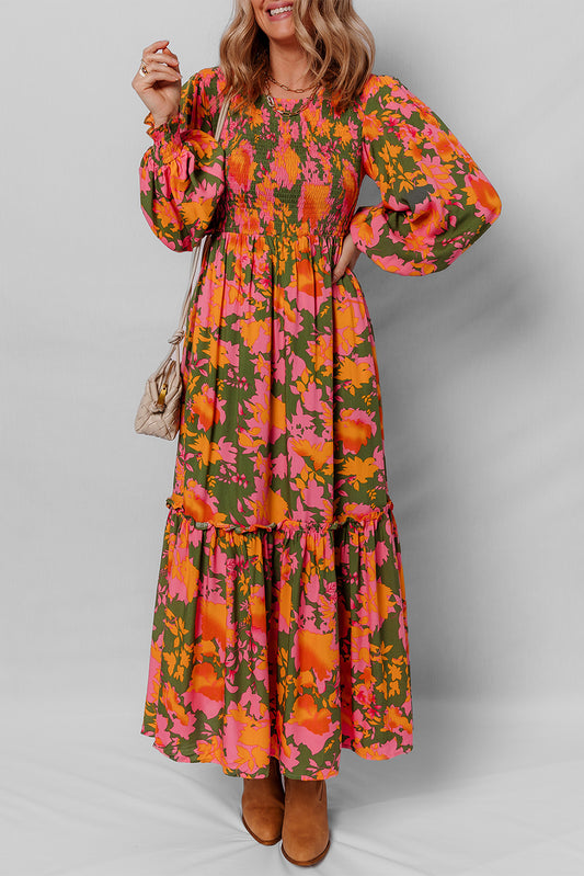 Fall Floral Tiered Dress