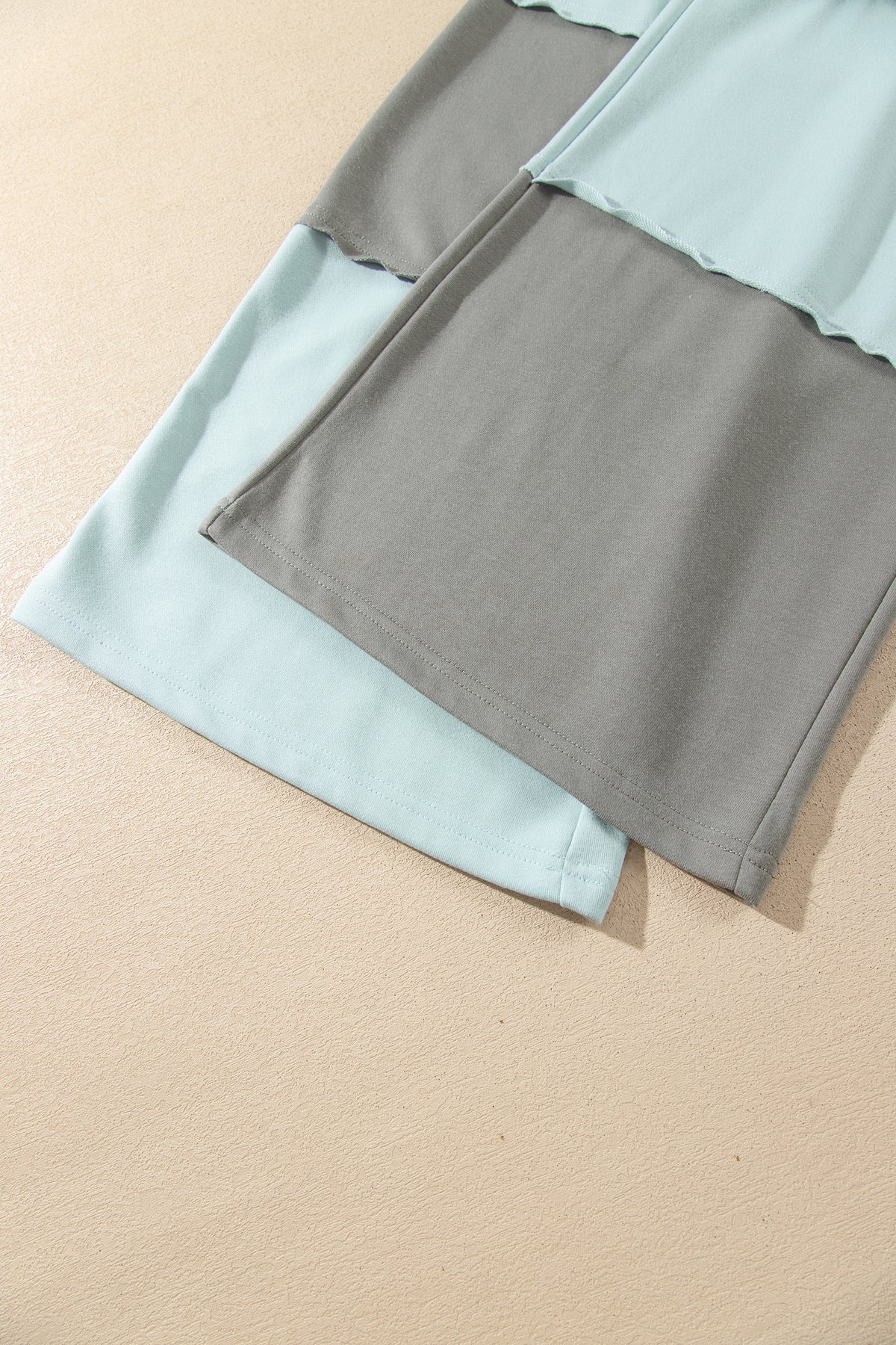 Raw Seam Patchwork Wide Leg Pants