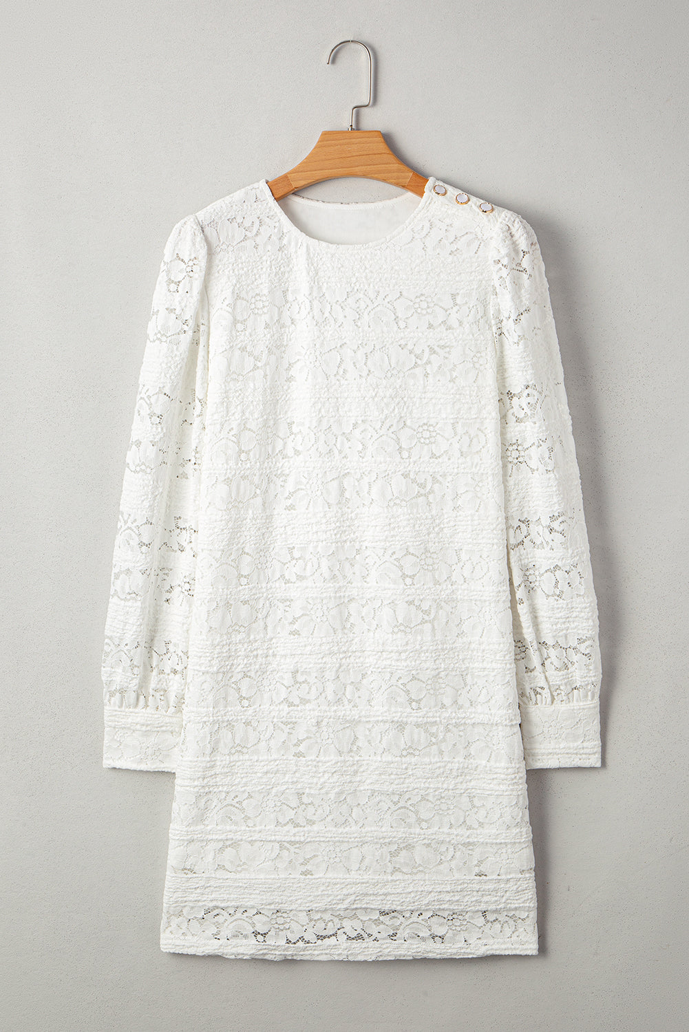 White Lace Shift Dress