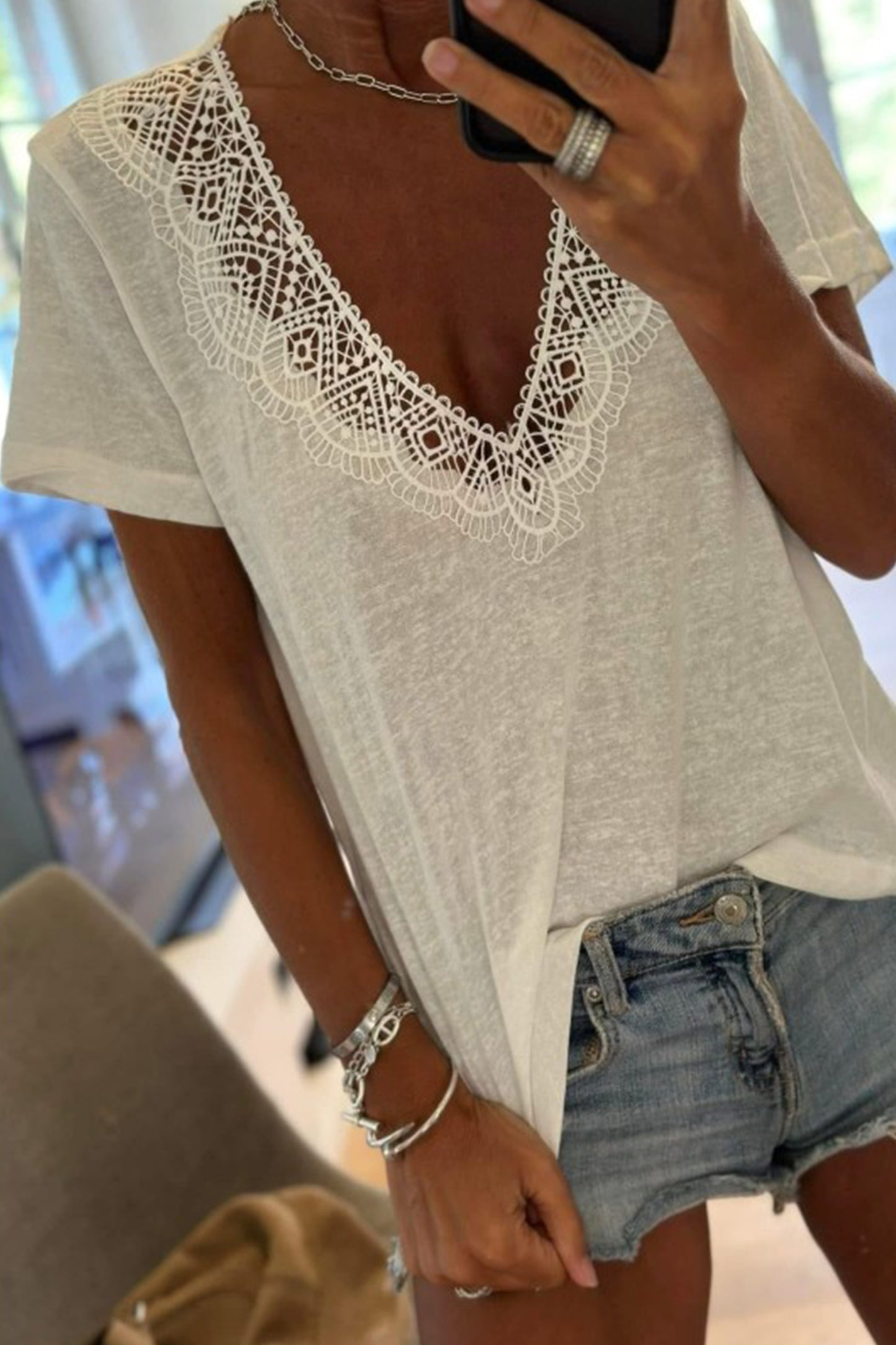 Lace Trim Tee