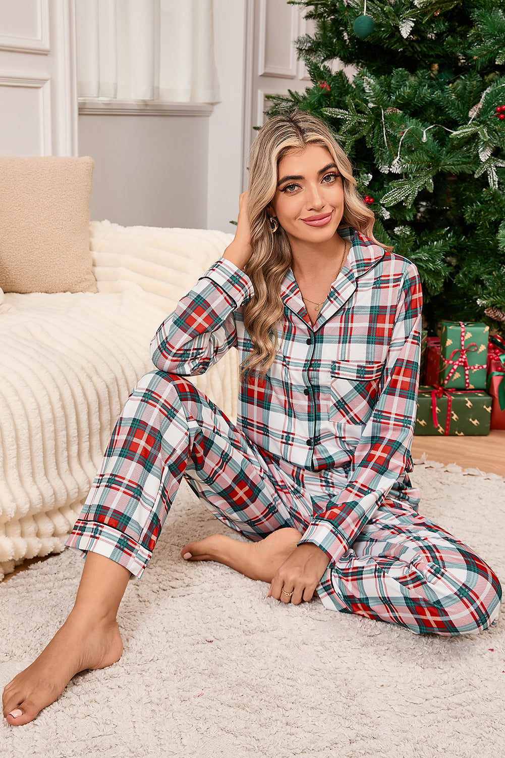 Christmas Plaid Pajama Set
