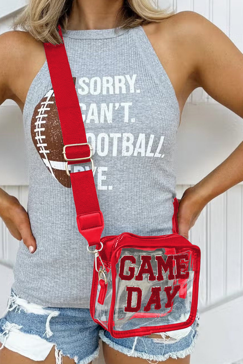 Clear PVC GAMEDAY Crossbody Bag
