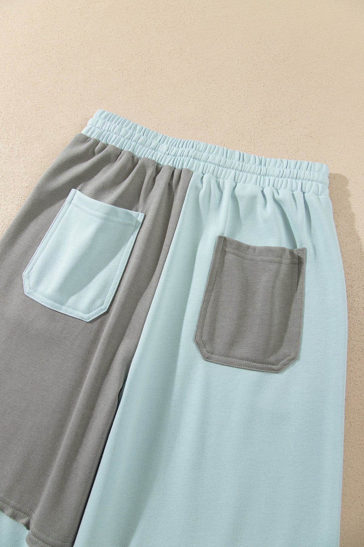 Raw Seam Patchwork Wide Leg Pants