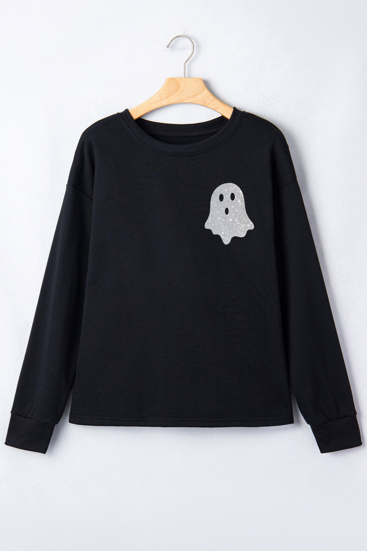 Glitter Ghost Halloween Long Sleeve T-Shirt