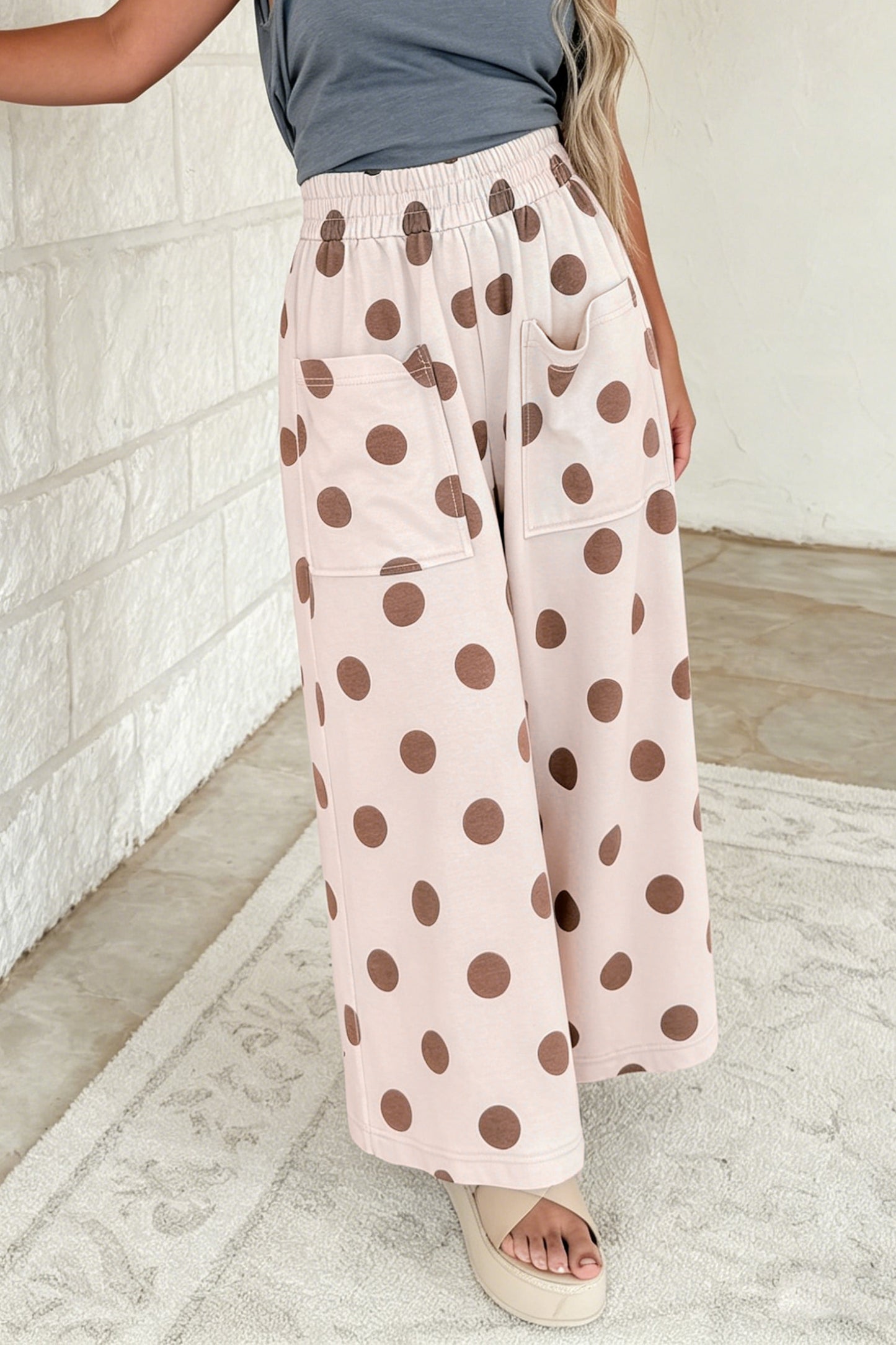 Polka Dot Wide Leg Pants