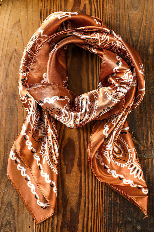 Gold Flame Satin Bandana