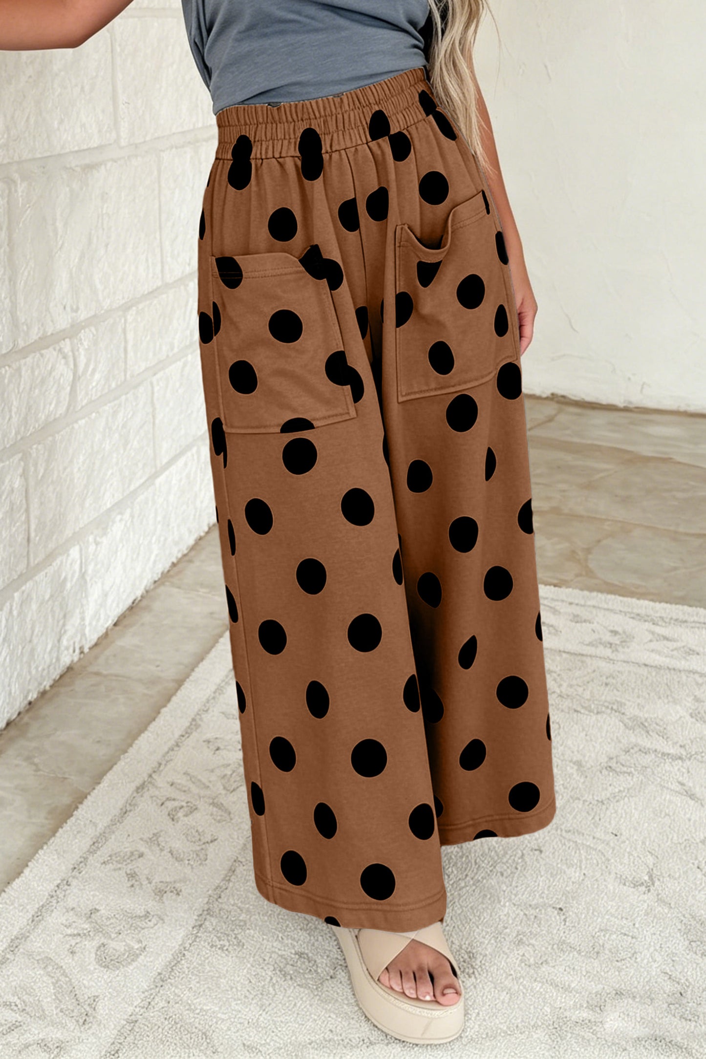 Polka Dot Wide Leg Pants
