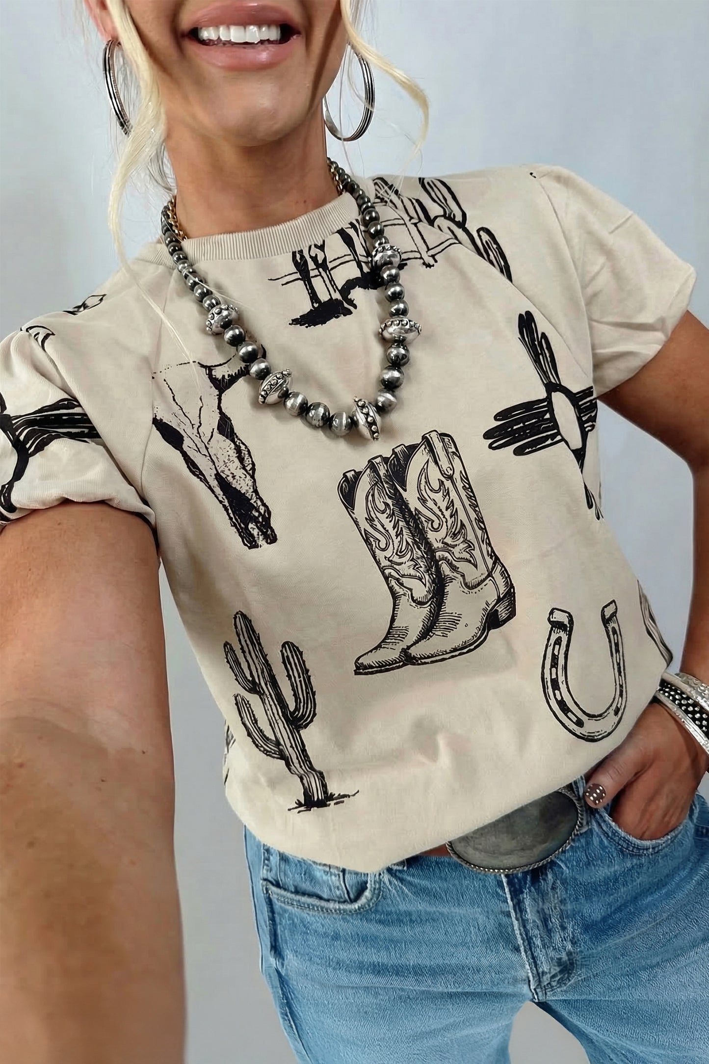 Retro Western Print Tee