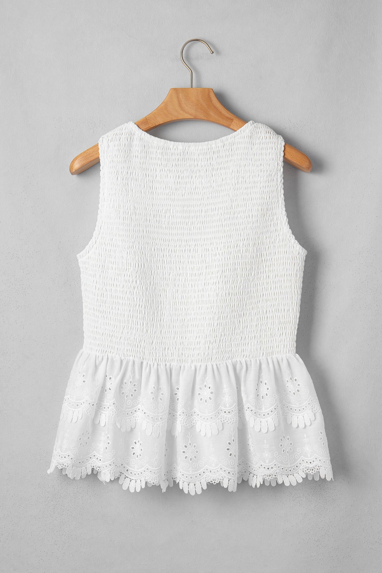 Smocked Peplum Top