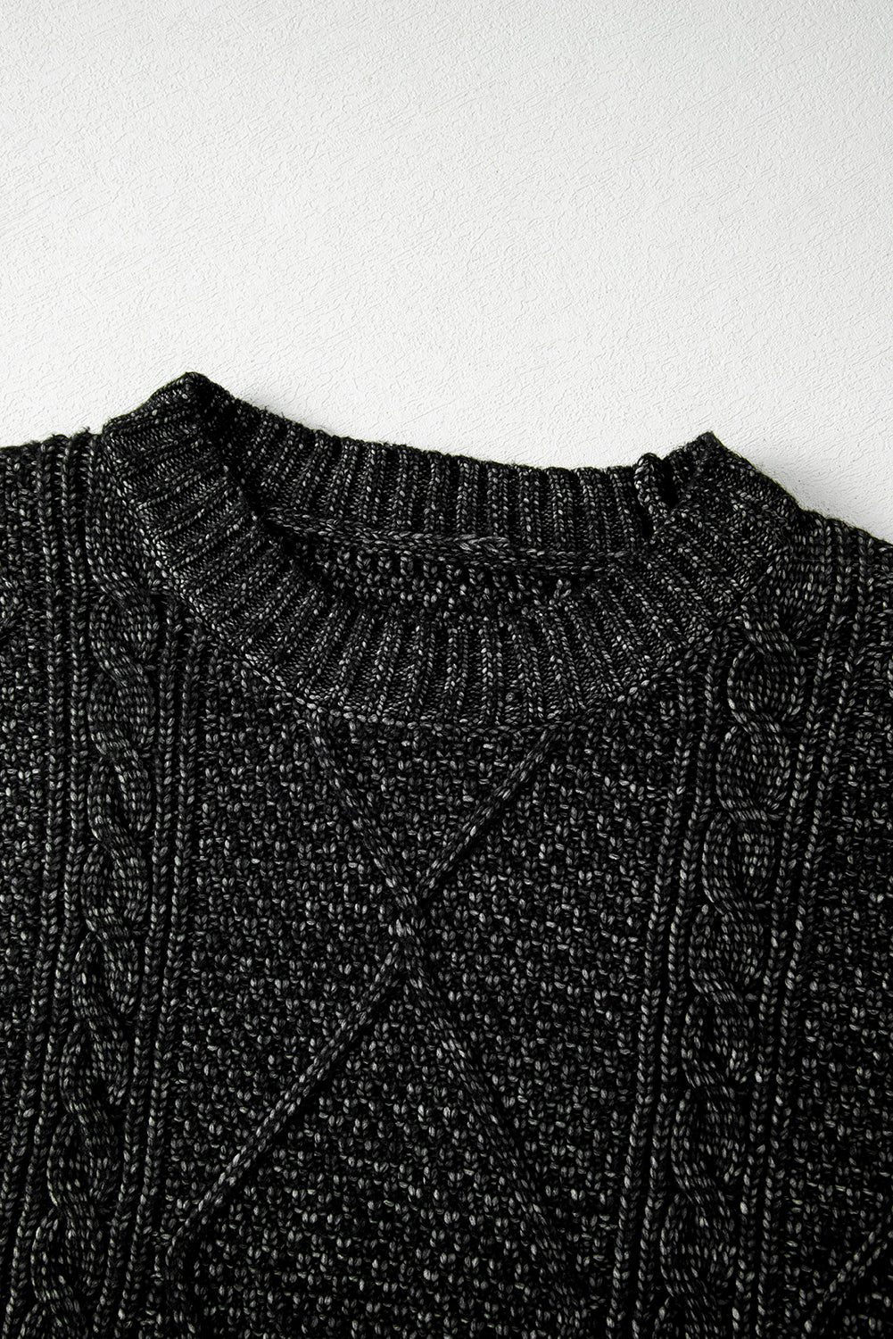 Relaxed Cable Knit  Sweater Dress