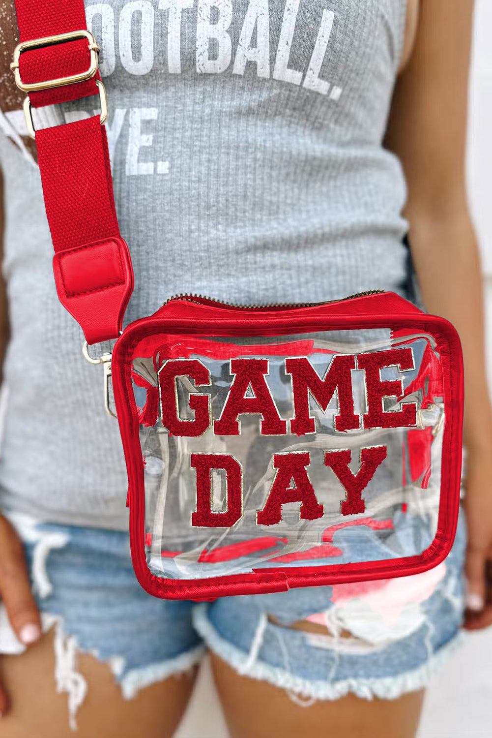 Clear PVC GAMEDAY Crossbody Bag