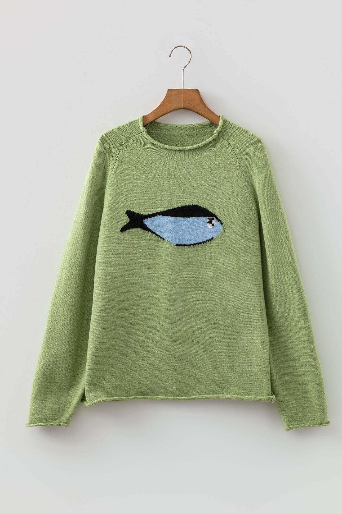 Mist Green Fish Sweater
