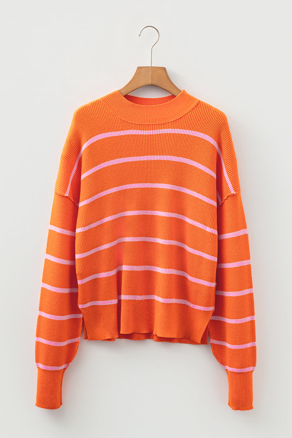 Orange Stripe Boxy Fit Sweater