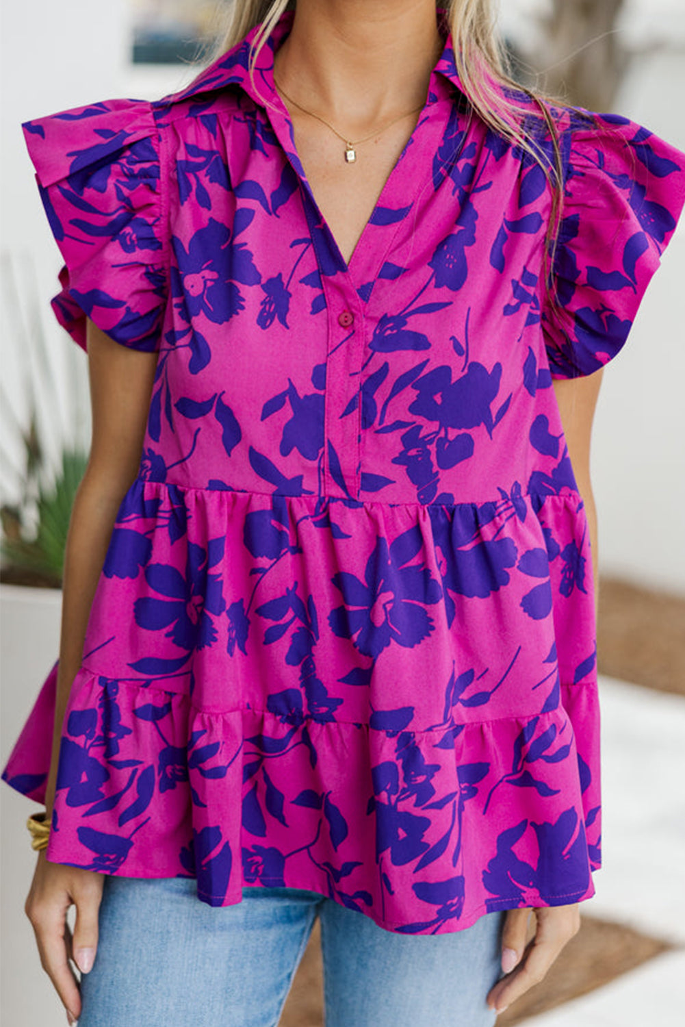 Floral Print Breezy Top