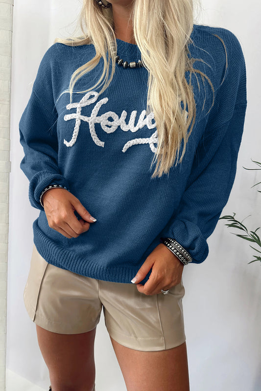 Dusk Blue Howdy Sweater