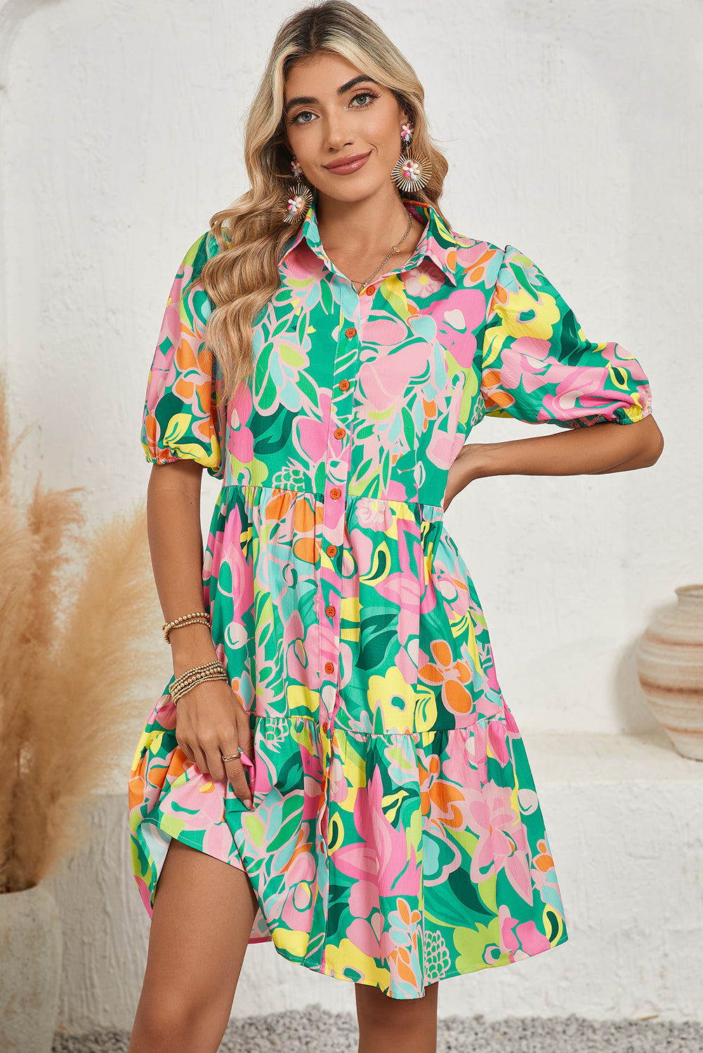 Green Floral Dress
