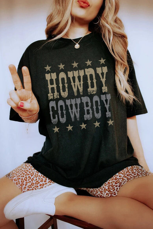 Howdy Cowboy Oversized Tee