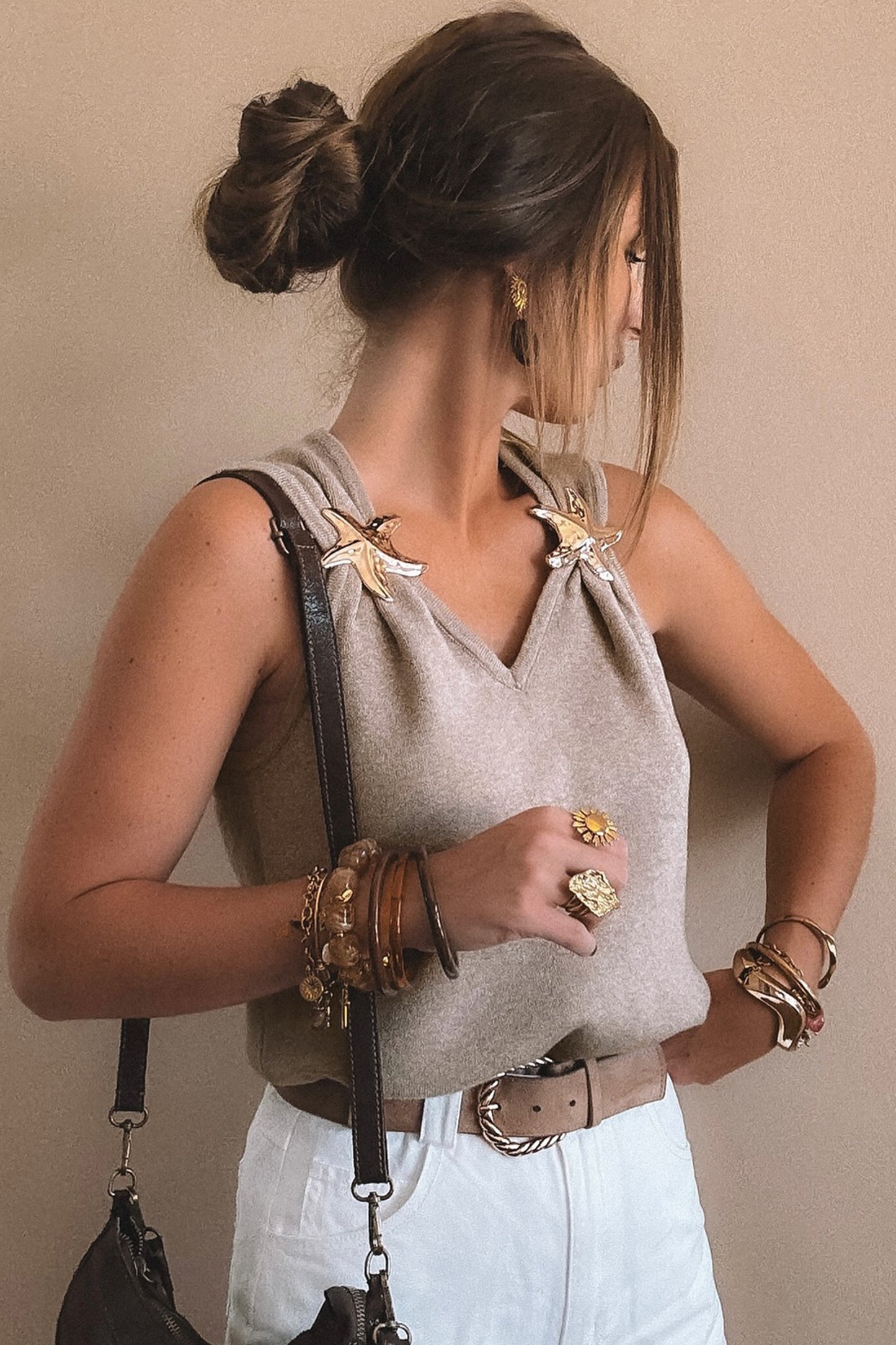 Starfish Embellished Tank Top