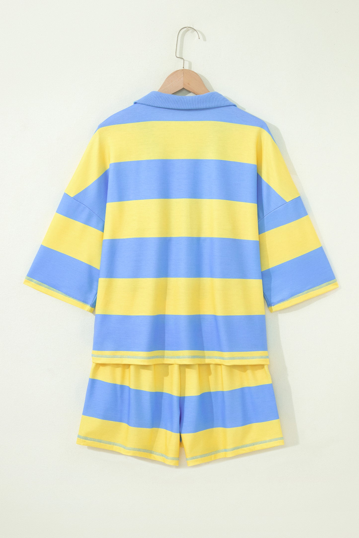 Half Zip Tee Two-Piece Set