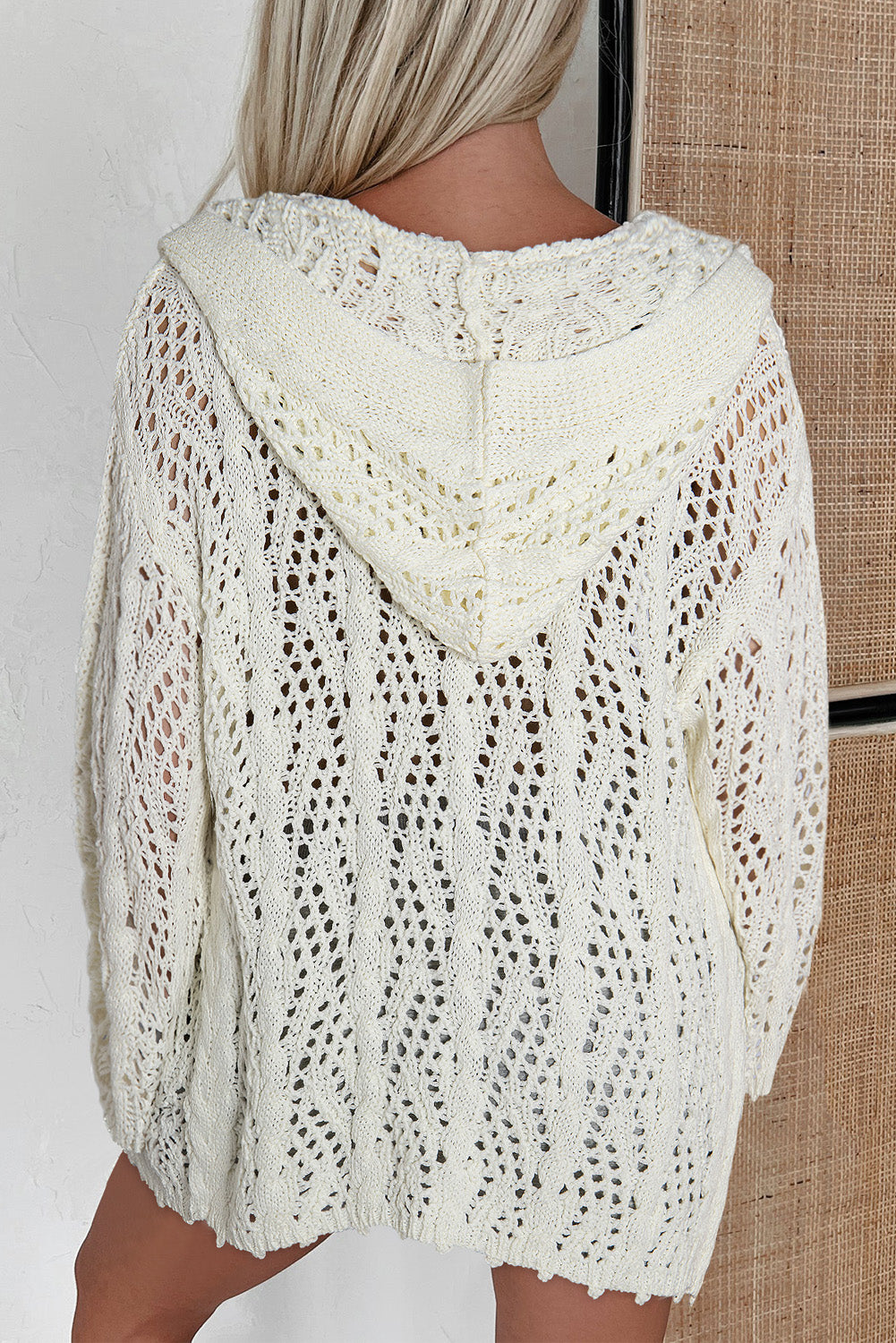 Crocheted Hooded Beach Coverup