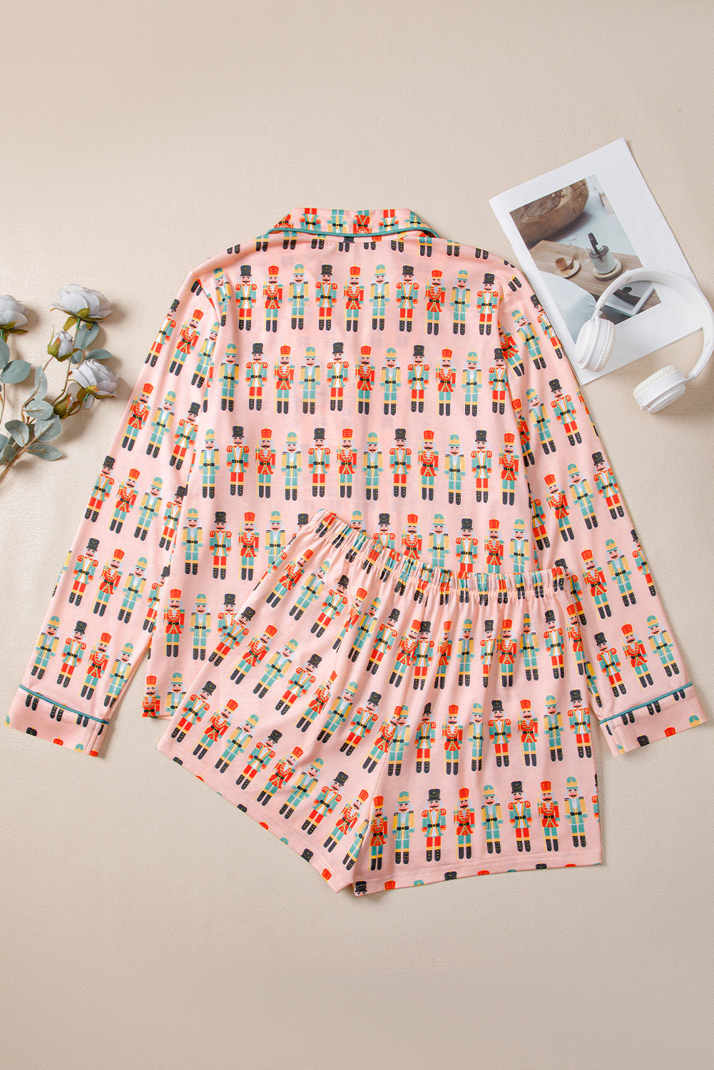 Pink Christmas Nutcracker Pajama Set