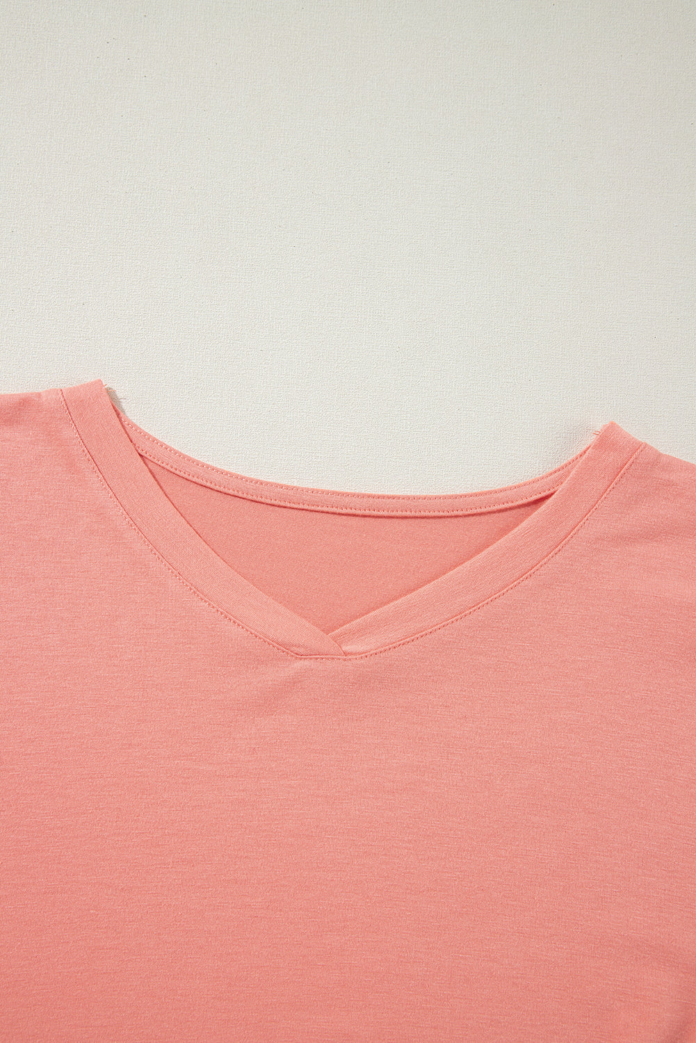 Orange V Neck Oversized Top