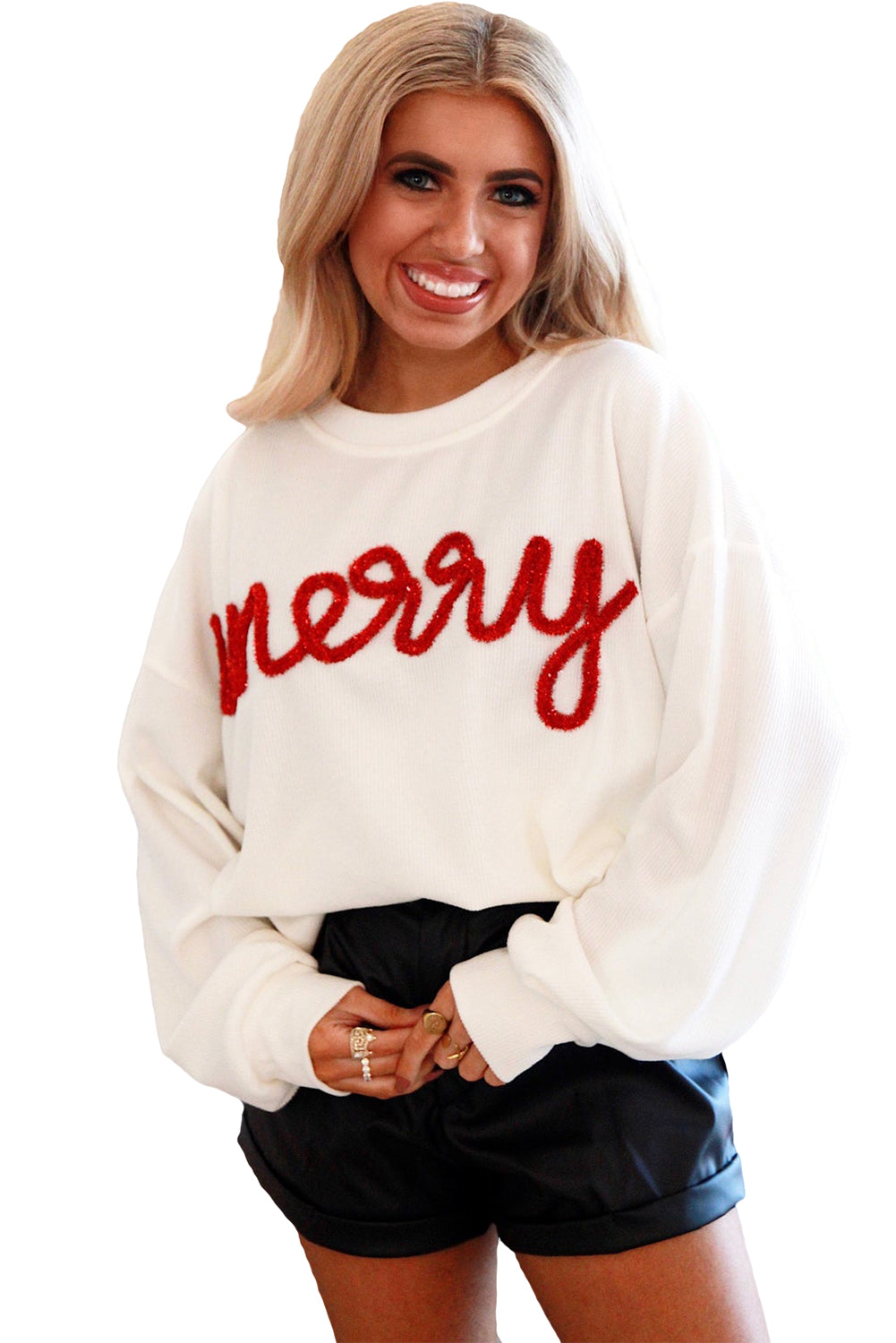 Merry Christmas Tinsel Sweatshirt