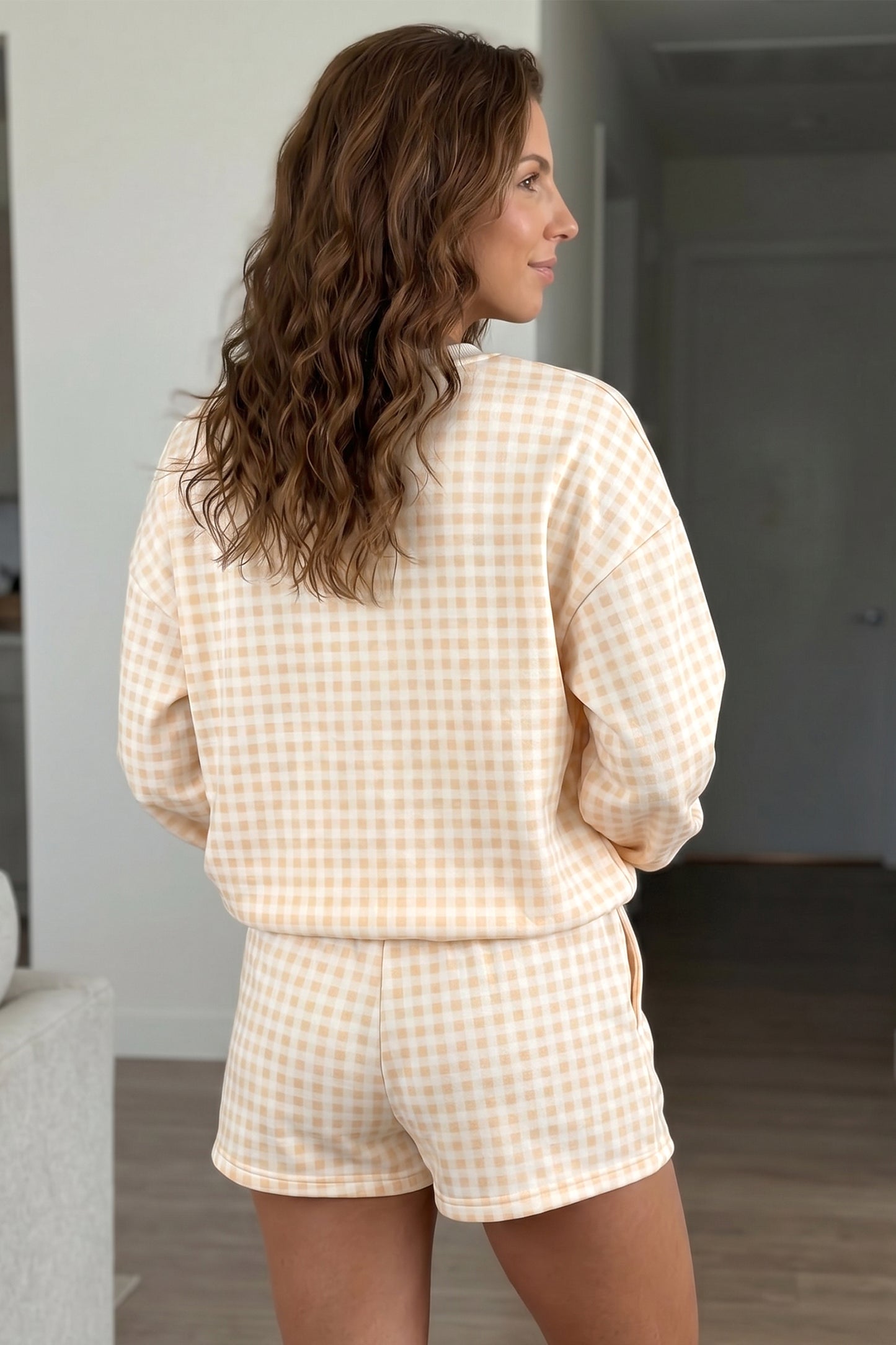Gingham Shorts Set