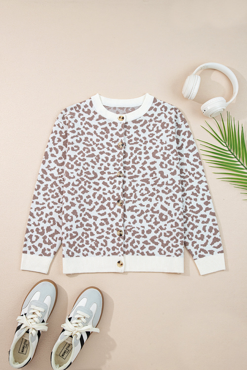 Leopard Knit Cardigan