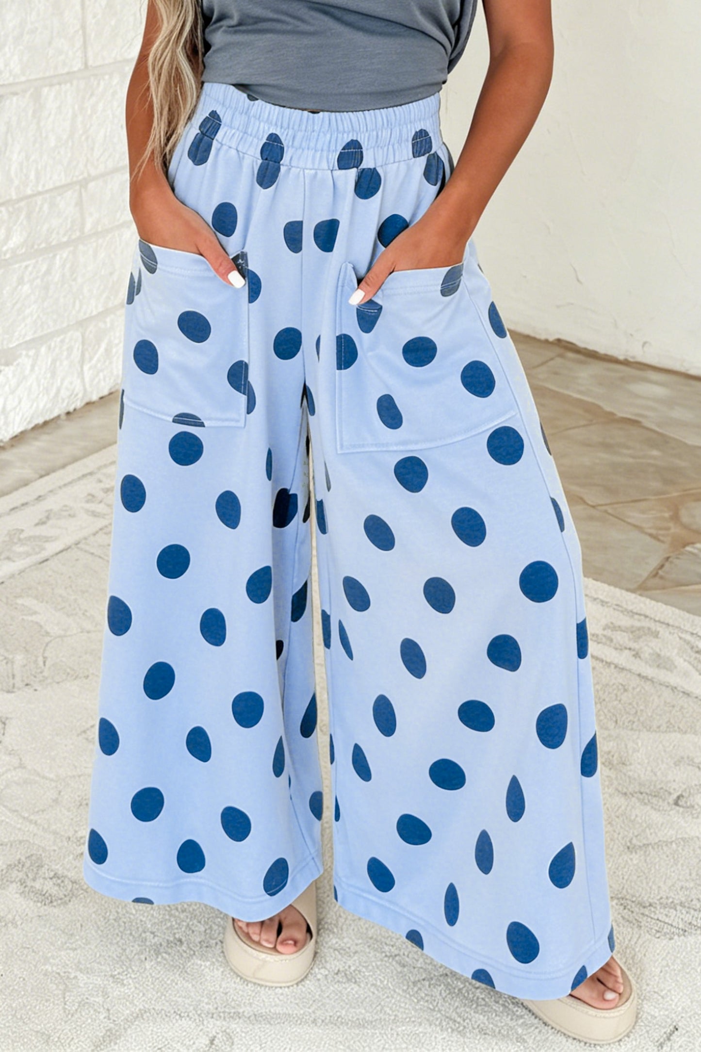 Polka Dot Wide Leg Pants