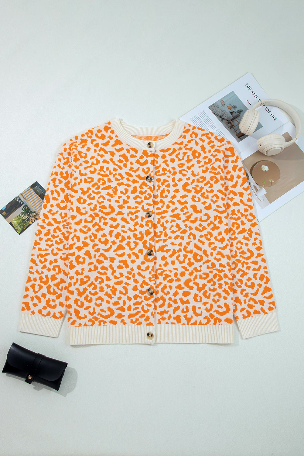 Leopard Knit Cardigan