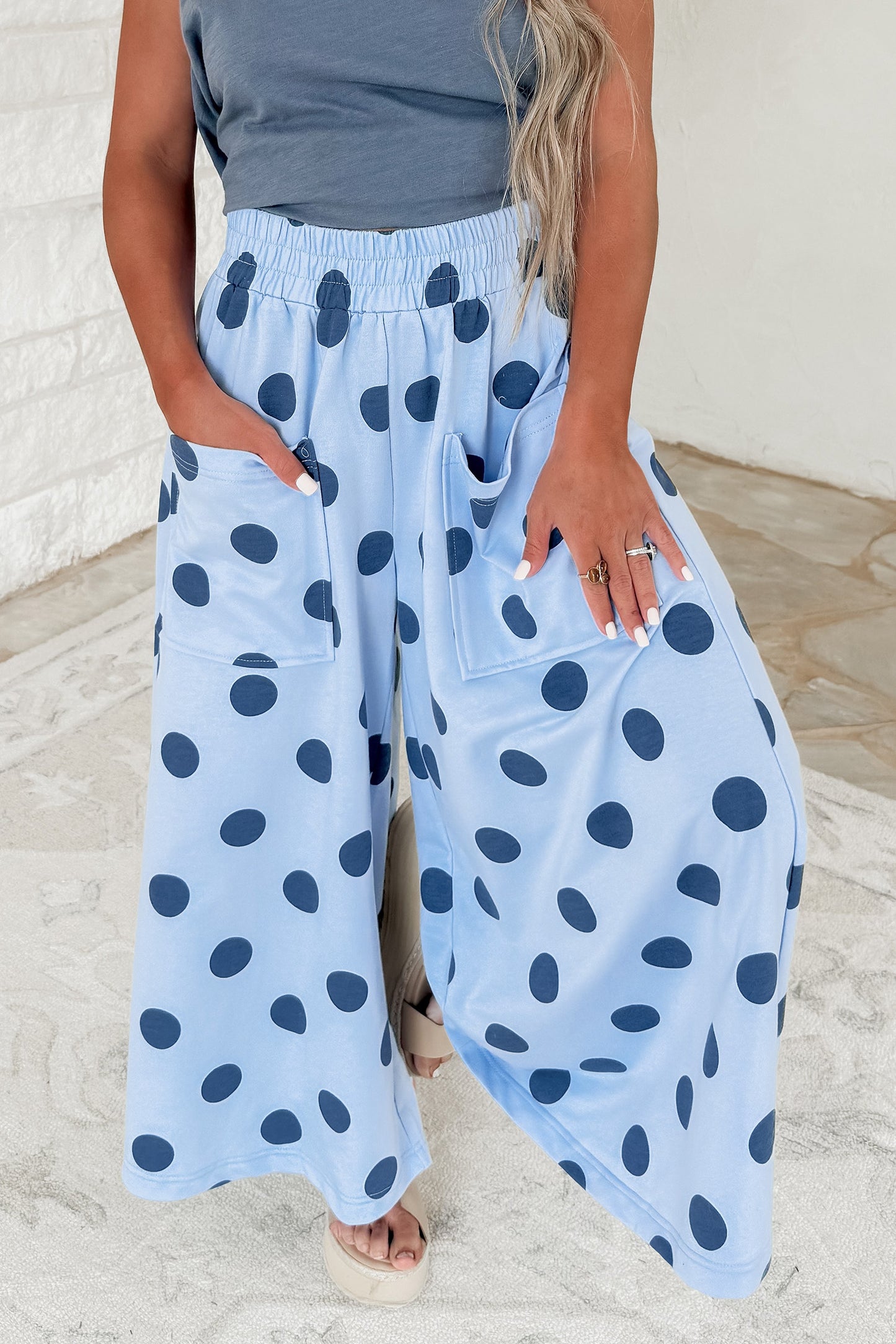 Polka Dot Wide Leg Pants