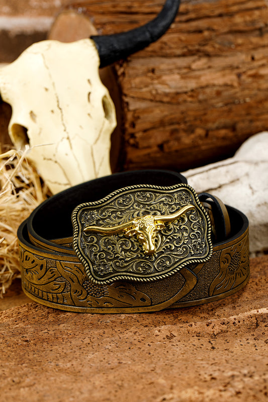 Western Vegan Leather Belt