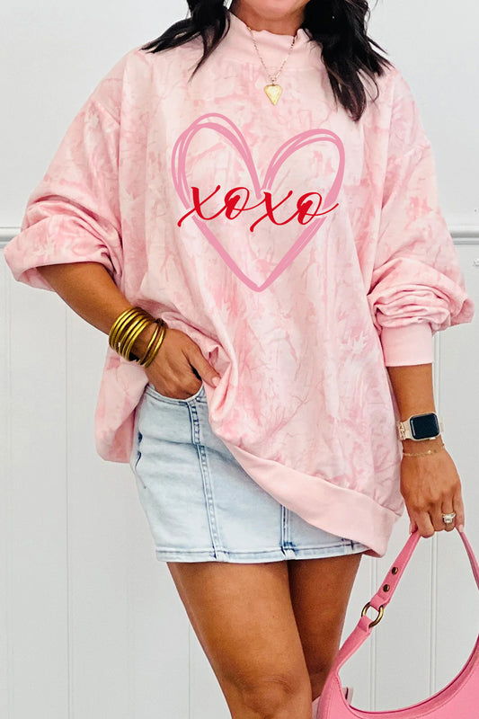 Pink Tie Dye XOXO Sweatshirt