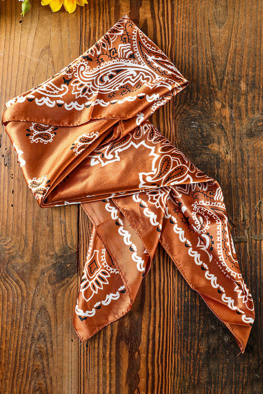 Gold Flame Satin Bandana