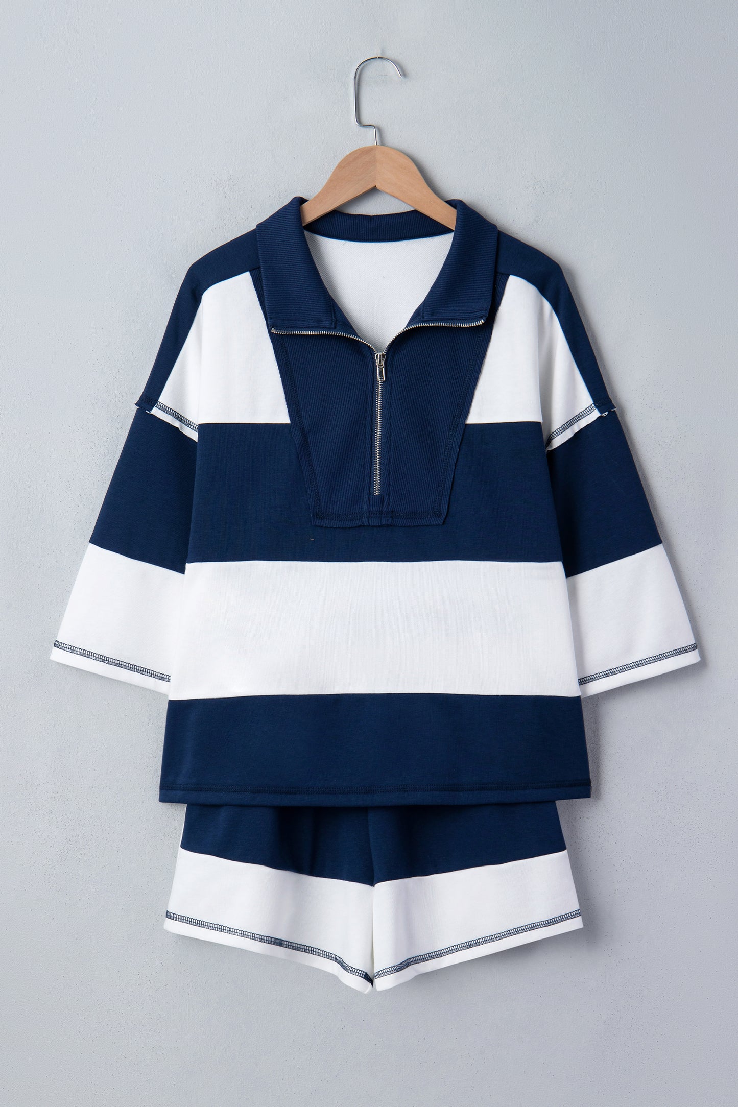 Exposed Seam Shorts Set