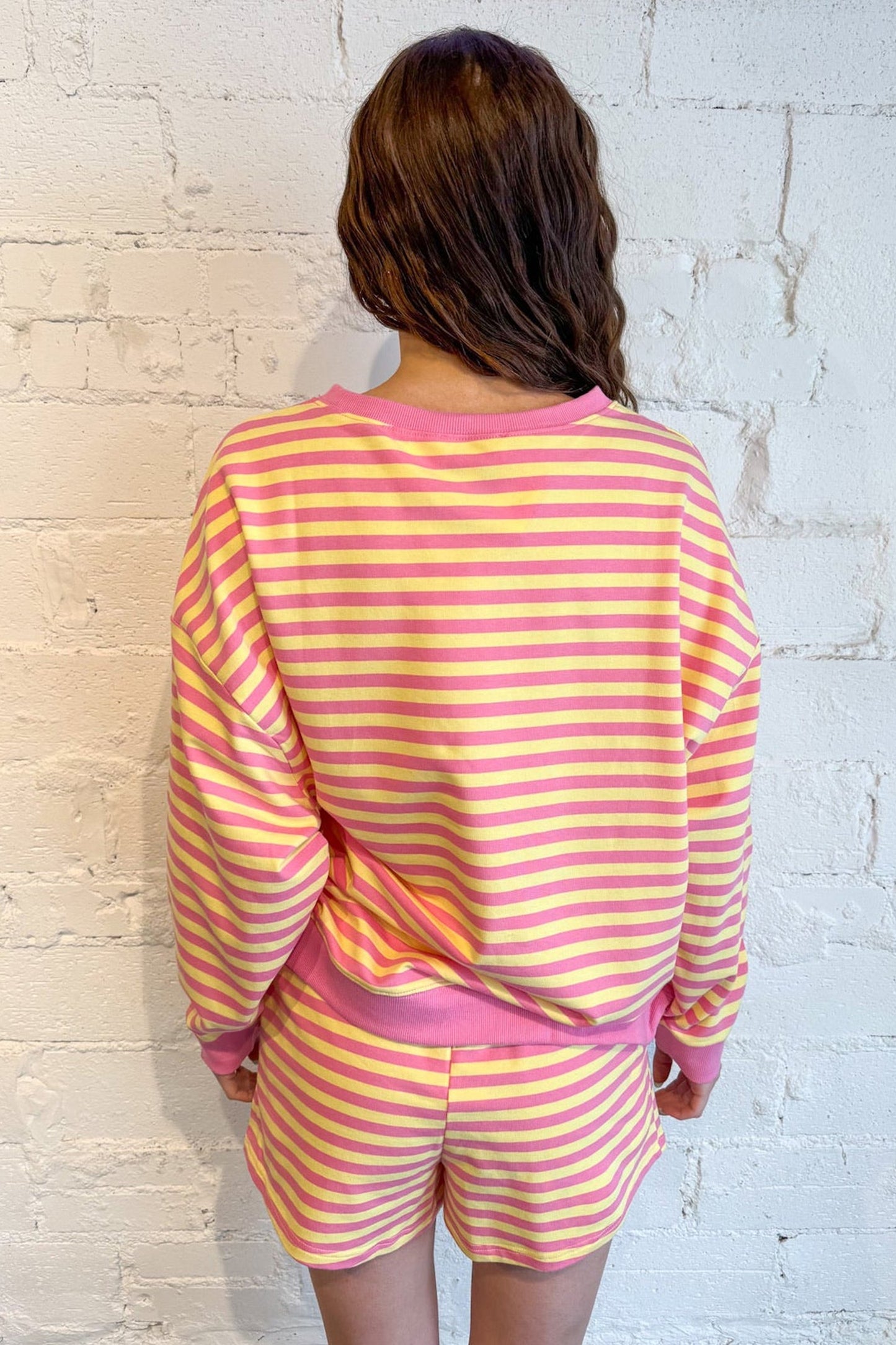 Striped Casual Shorts Set